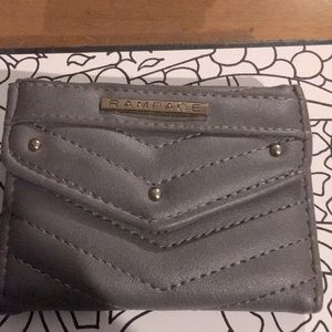 Rampage Gray Quilted vegan leather wallet